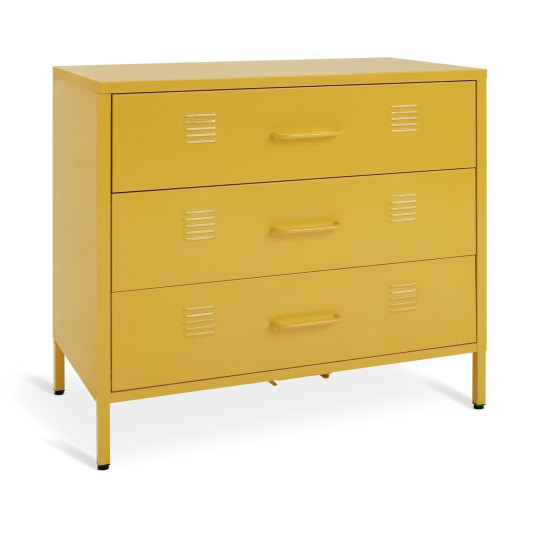 Stevie 3 Drawer Chest - Mustard