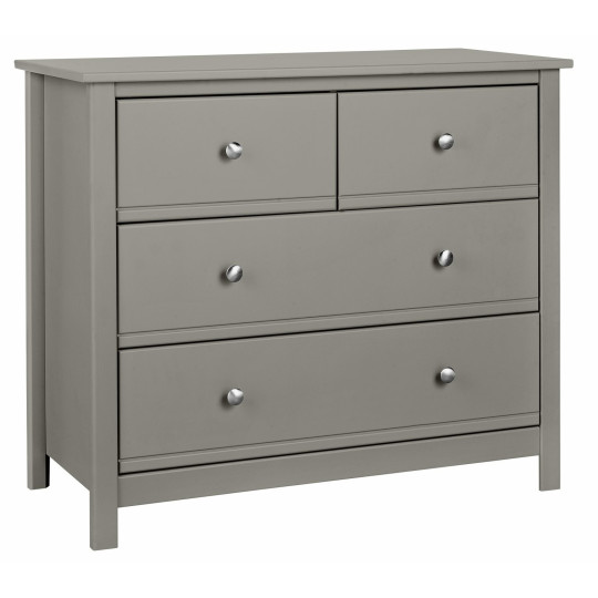 Brooklyn 4 Drawer Chest- Grey | Grey dresser