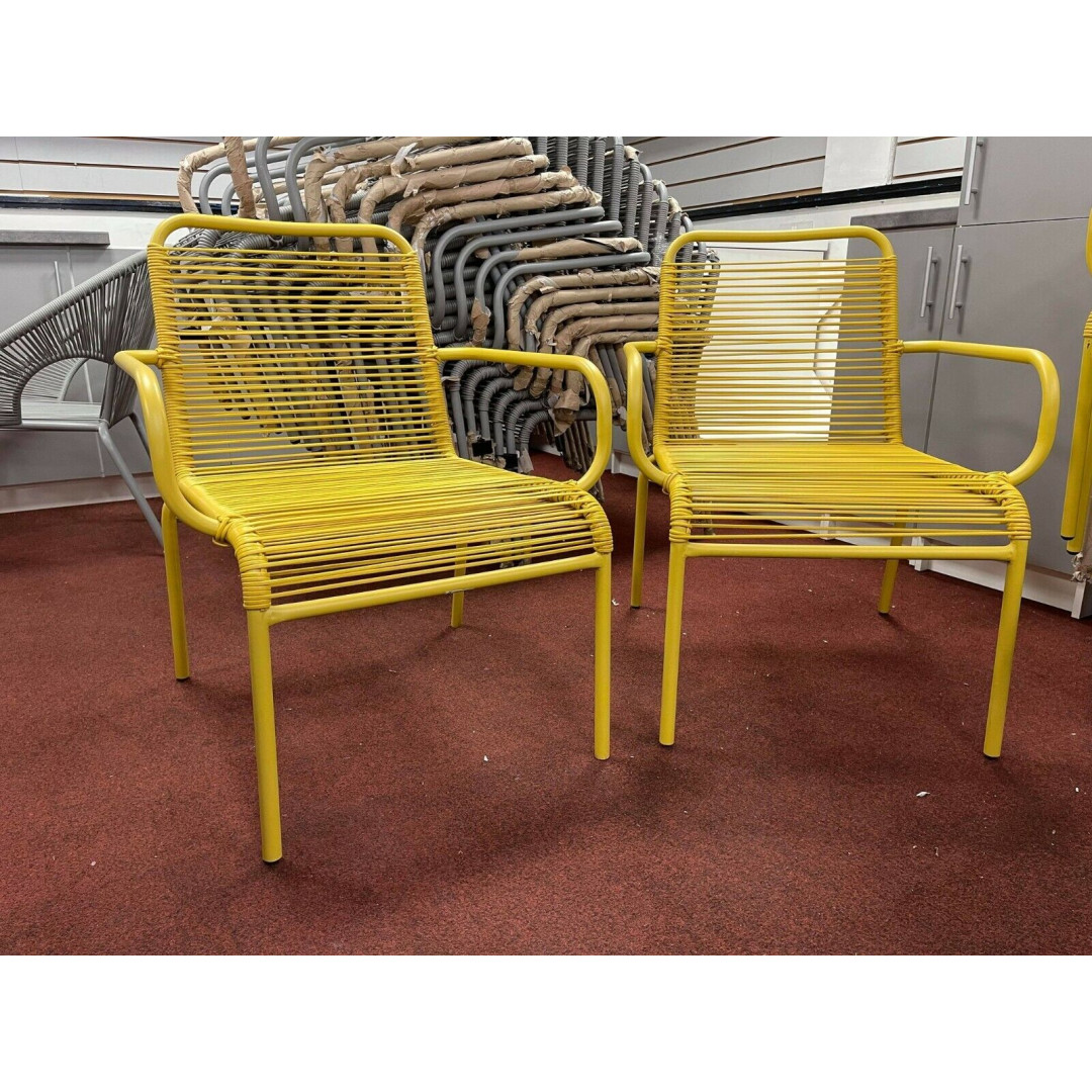 Ipanema garden chairs yellow x2