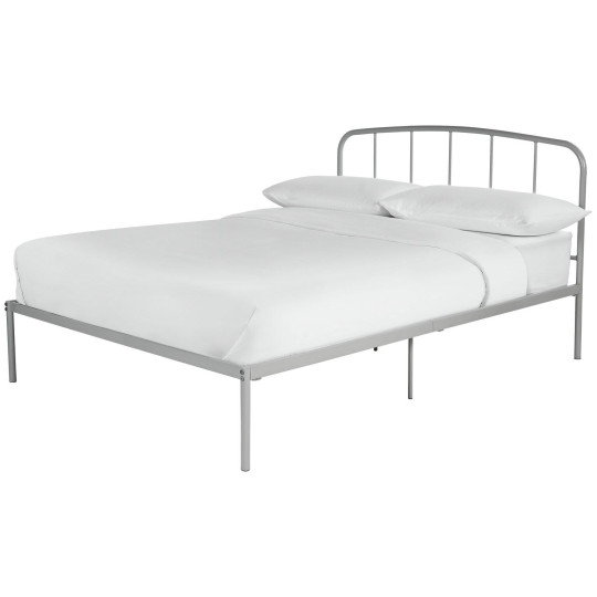 Freja Small Double Metal Bed Frame - Silver ( B Grade 35323 )