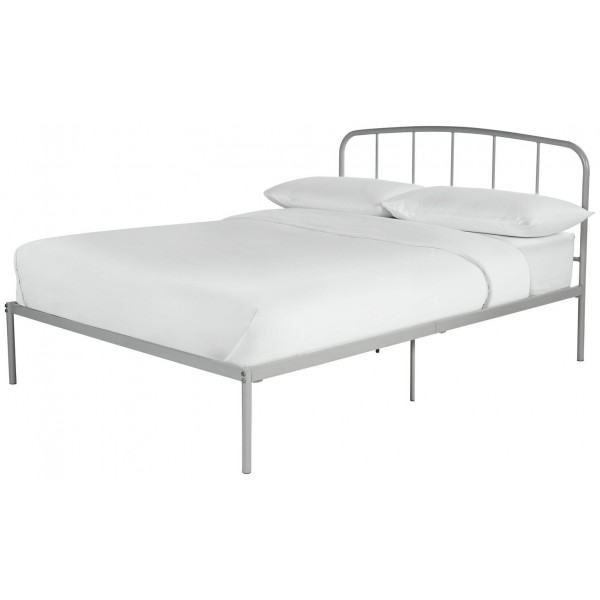 Freja Small Double Metal Bed Frame - Silver ( B Grade 14875 )