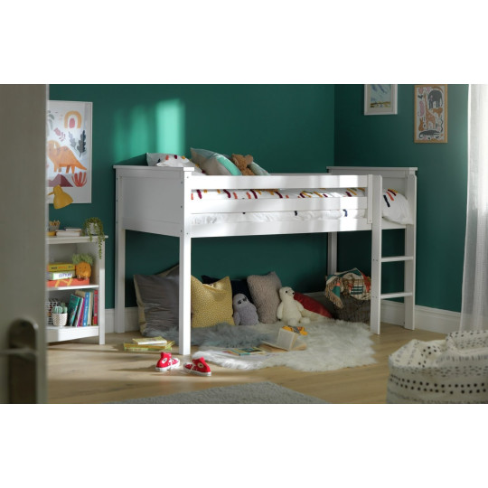 Brooklyn Midsleeper Bed Frame-White | Midsleeper bed frame white