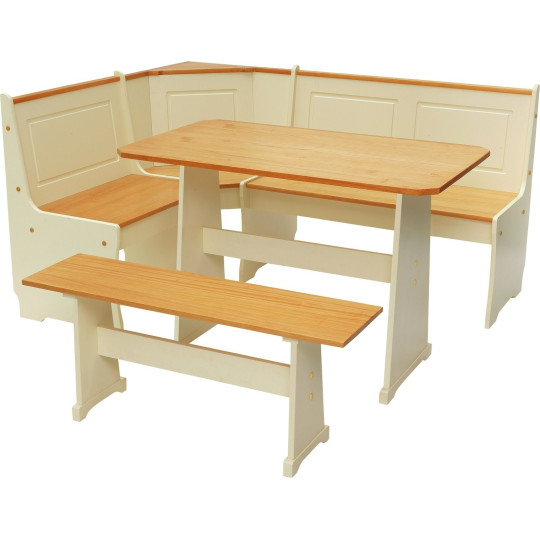 Haversham Pine Dining Table & 1 Pine Bench | Rustic Family Mealtime