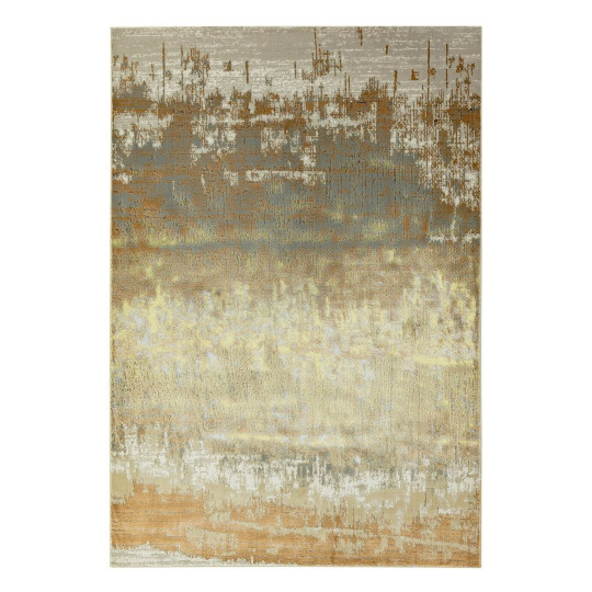 Asiatic Aurora Shiny Abstract Gold Cut Pile Rug - 170x120cm