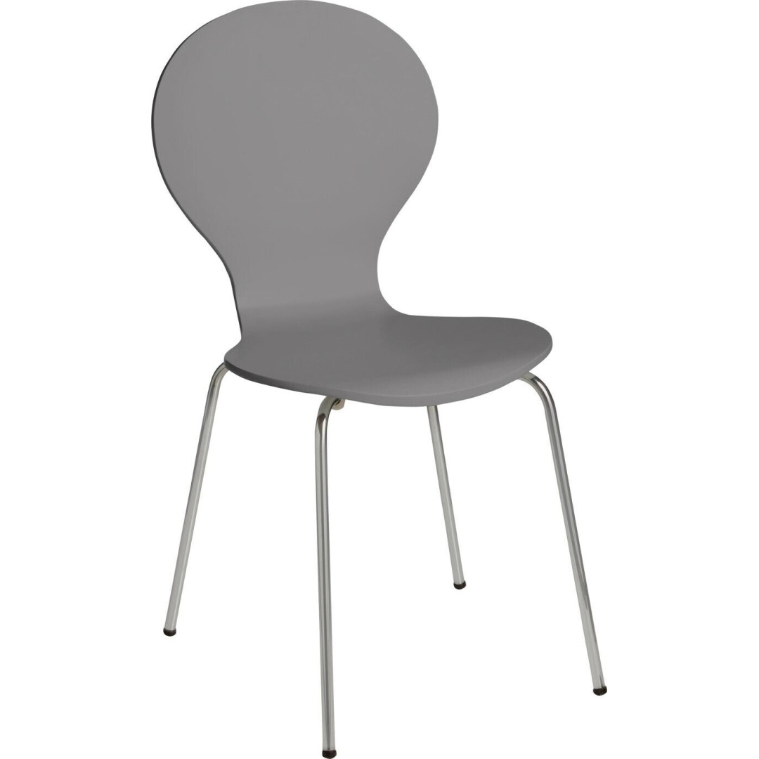 Bentwood Metal Dining Chair - Jet Grey