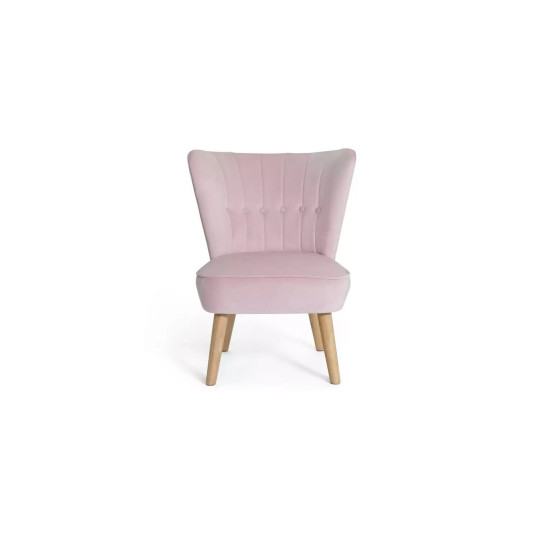 Alexis Velvet Cocktail Chair - Pink