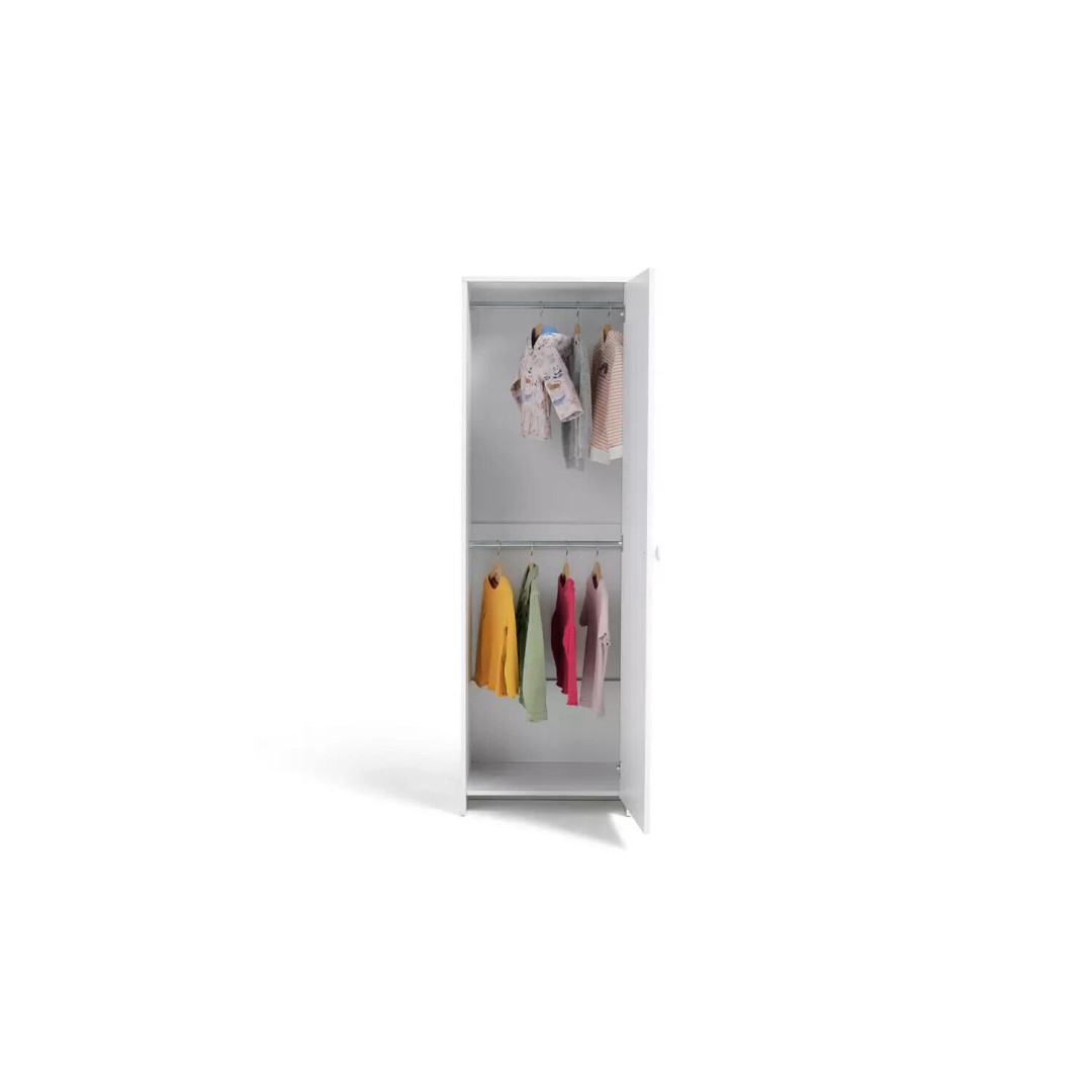 Kids Juno 1 Door Wardrobe White
