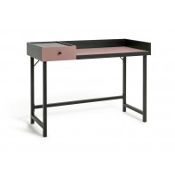 Margot 1 Drawer Desk - Pink & Black
