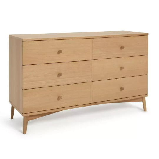 Habitat Kirk 3+3 Drawer Chest - Oak