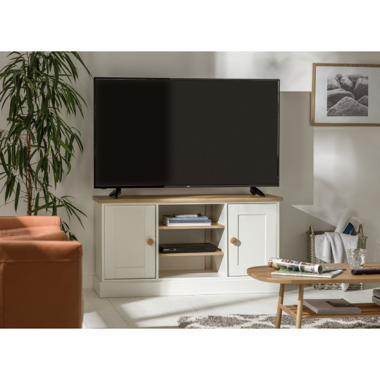 Home Winchester 2 Door TV Unit - Cream | compact TV stand
