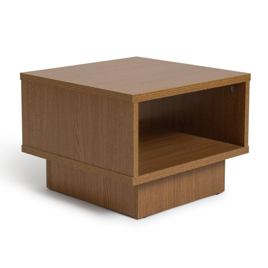 Cubes 1 Shelf End Table - Oak Effect