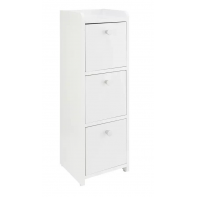 Slim Prime 3 Drawer Bathroom Drawer Unit - White