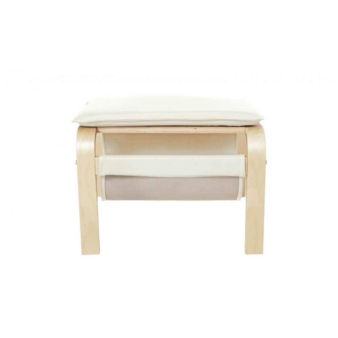 hme bentwood chair and footstool natural