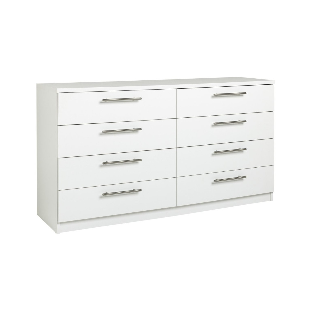 Home Brisbane 8 Drawer Chest - White | Bright Contemporary Look Home Brisbane 8 Drawer Chest - White | Bright Contemporary Look