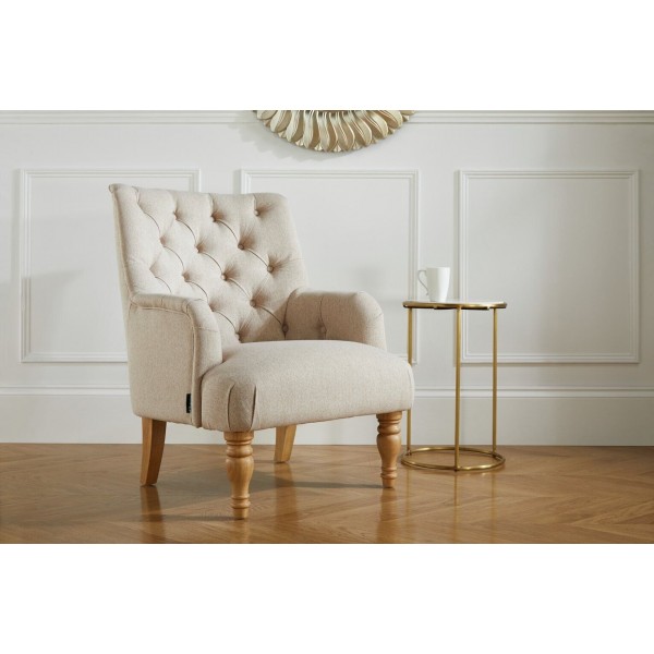 Birlea Padstow Fabric Accent Chair - Wheat