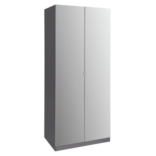 Munich 2 Door Mirror Wardrobe - Anthracite ( B Grade 33450 - 33437 )