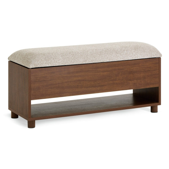 Saffield Shoe Storage Bench - Walnut | Footwear Organization Solution