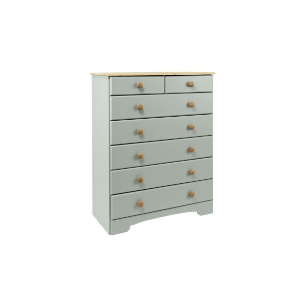Home Nordic Grey & Pine 5+2 Drawer Chest