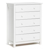 Scandinavia 5 Drawer Chest - White