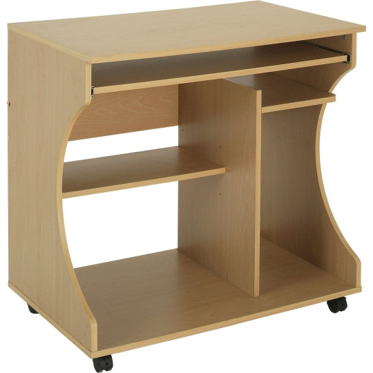 Workstation Office Desk - Beech Effect