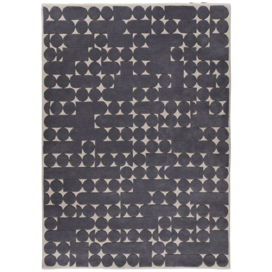 Penrose Patterned Wool Rug - 170x240cm - Grey