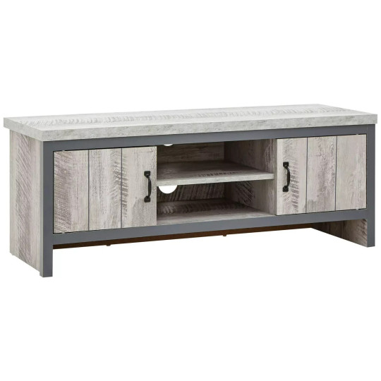 GFW Boston 2 Door TV Unit - Grey