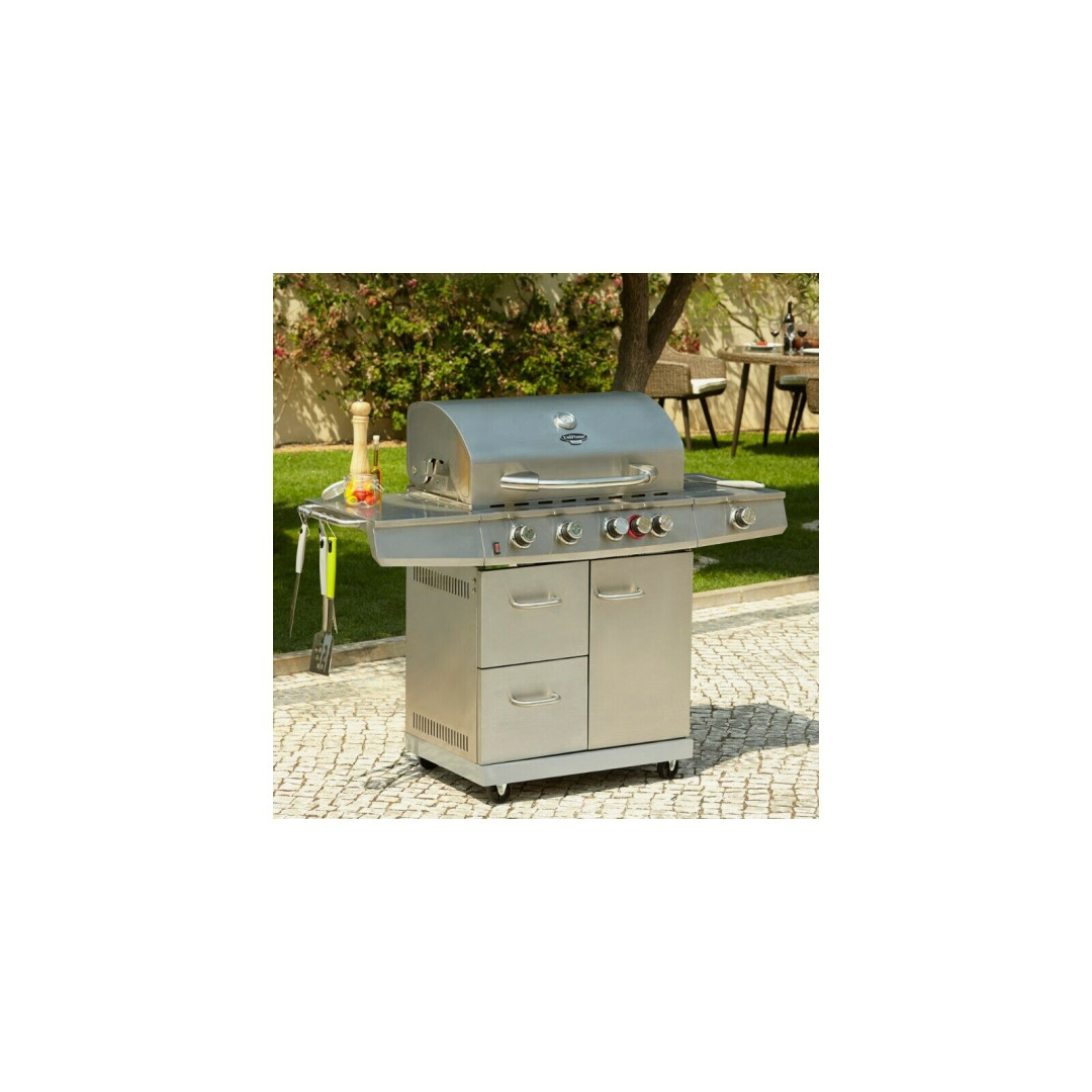 Uniflame Select 5 Burner and Side and Rotisserie Gas Grill