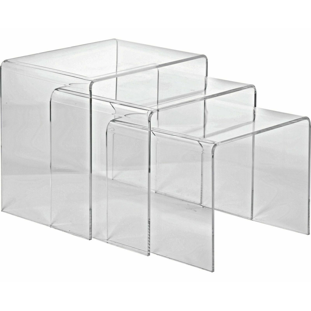 Home Mistral Nest of 3 Tables - Clear Acrylic