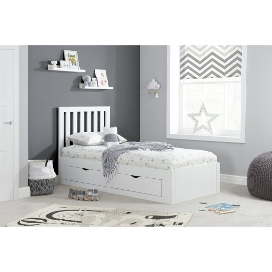 Birlea Appleby Single Wood Effect Bed Frame - White