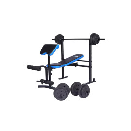 Pro Fitness Folding Workout Bench with 50kg Weight Package | Gym Training Set