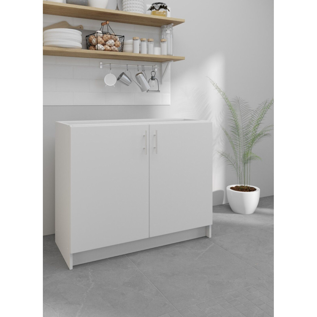 Kitchen Base Cabinet 1000mm Cupboard Unit Dark Grey - Grey - White Matt or Gloss