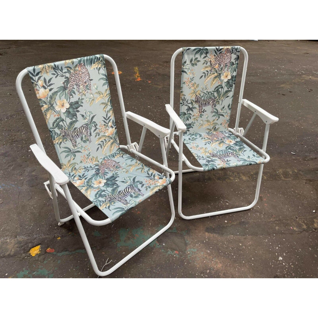 Green Safari Folding Chair - Set of 2