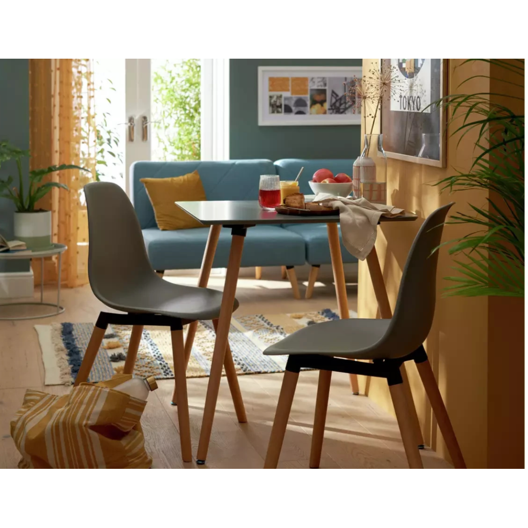 Berlin Grey Dining Table & 2 Grey Chairs | Modern Kitchen Furniture Set Berlin Grey Dining Table & 2 Grey Chairs | Modern Kitchen Furniture Set