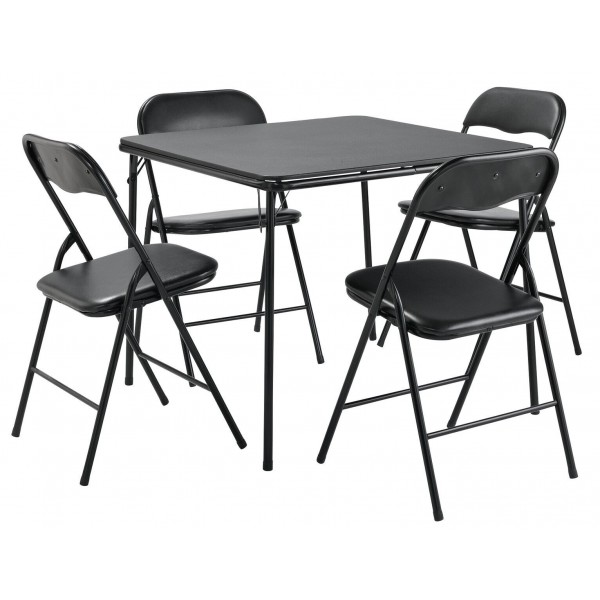 Quin Metal Folding Table & 4 Folding Chairs