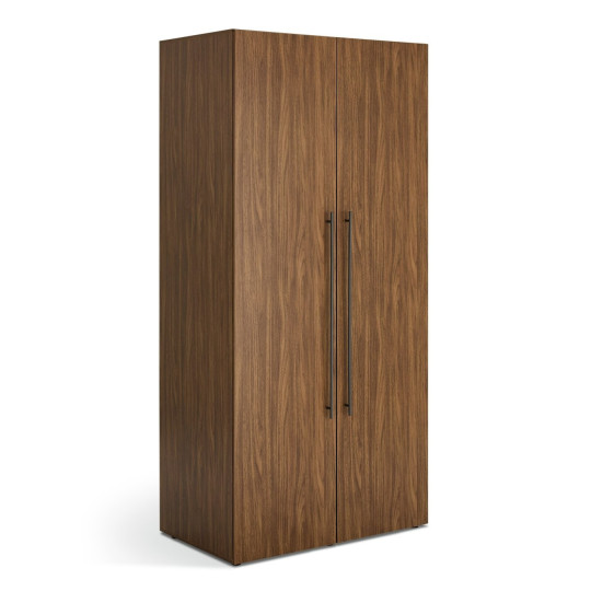 Atlas 2 Door Wardrobe - Walnut | Organized Clothing Spac