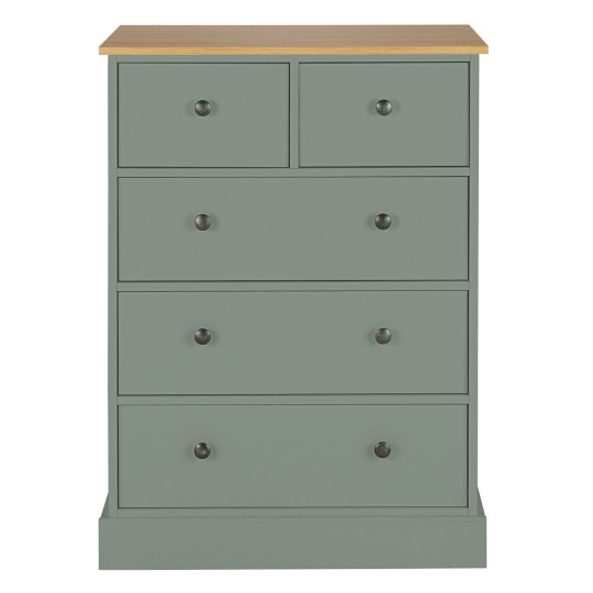 Home Kensington 5 Drawer Chest - Sage Green | Organized Clothing Space