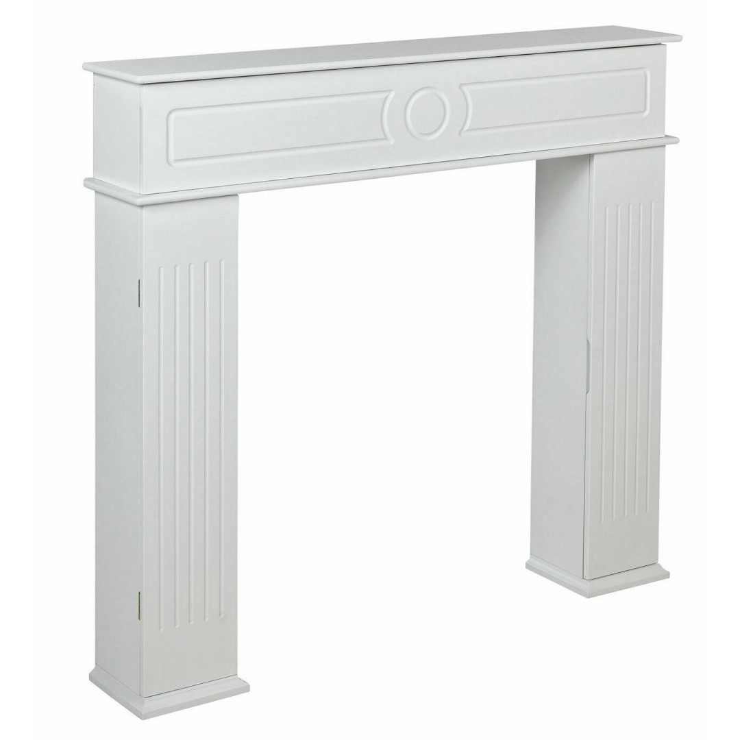 Home Fireplace Cover - White