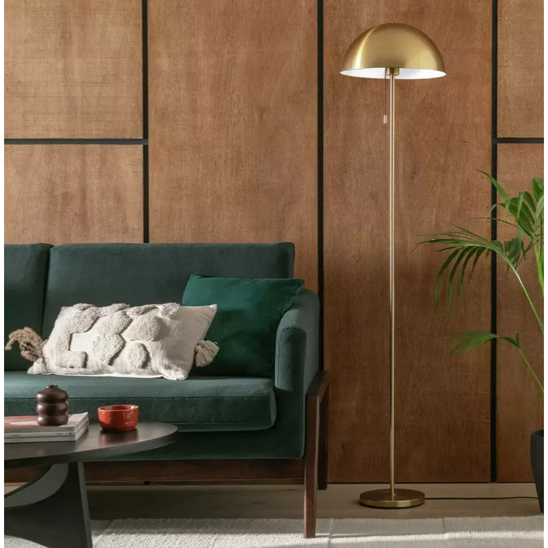 Mushroom Floor Lamp Brushed Brass | Modern Standing Floor Light Home Lighting Mushroom Floor Lamp Brushed Brass | Modern Standing Floor Light Home Lighting