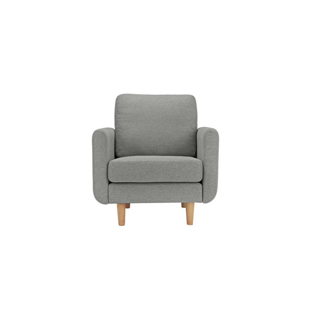 Remi Fabric Armchair in a Box - Light Grey