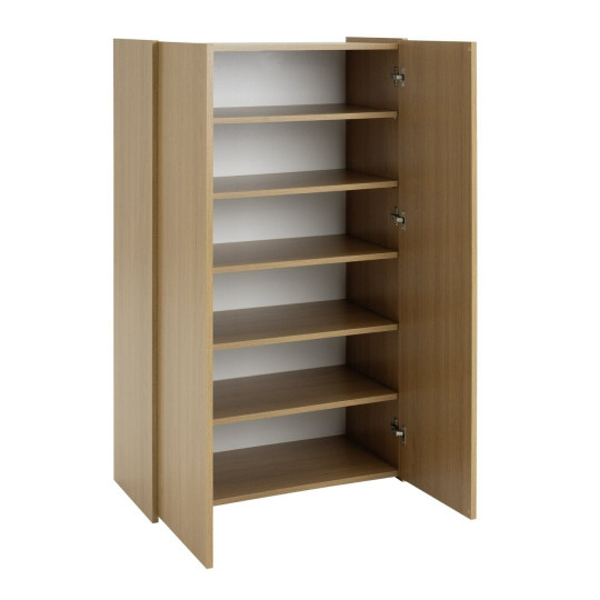 Seville 2 Door Shoe Storage Cabinet - Oak