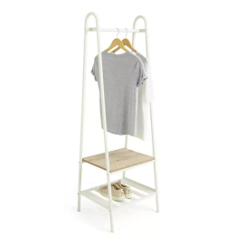 Turner Single Clothes Rail - White | Modern Garment Hanging Storage Turner Single Clothes Rail - White | Modern Garment Hanging Storage