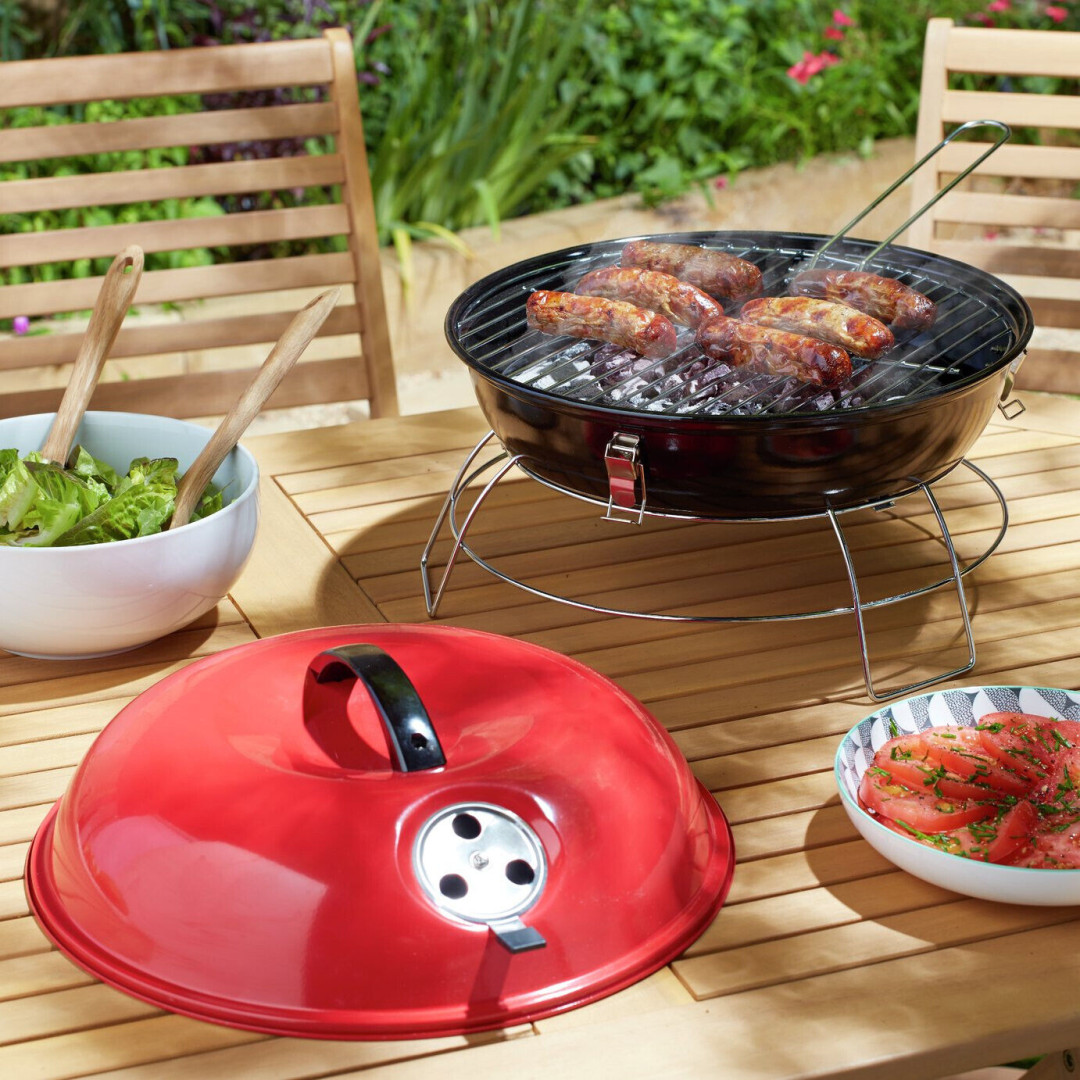 Camping Portable Charcoal BBQ  Grill - Red