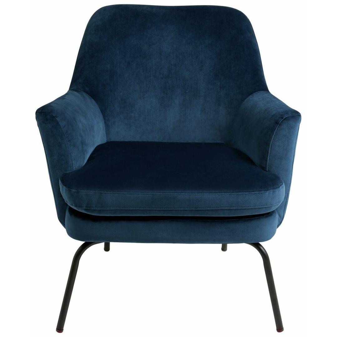 Celine Velvet Accent Chair - Blue