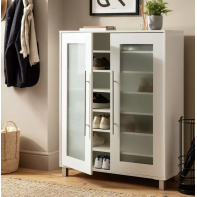 2 Door Lydiard Storage Shoe Cabinet - White