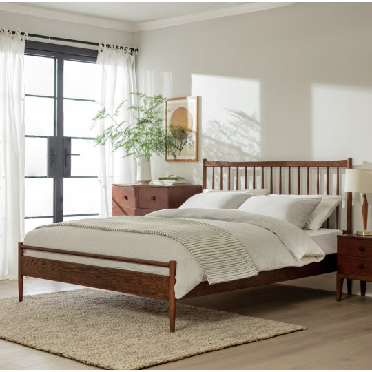 Chiltern Spindle Superking Wooden Bed Frame - Walnut | Elegant Sleeping Space