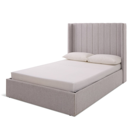Kempley Double End Lift Ottoman Bed - Grey | Space Saving Sleep Solution