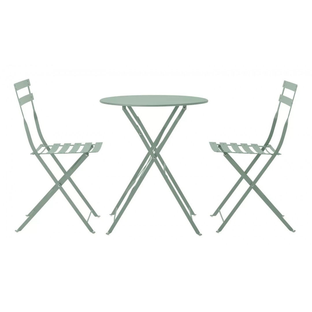 eve folding 2 seater metal bistro set