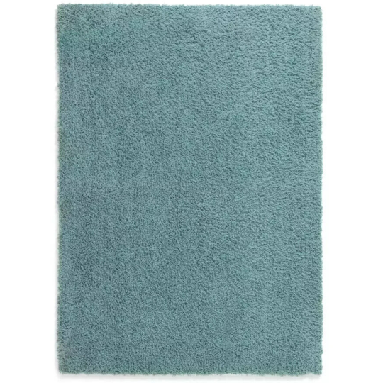 Recycled Cosy Plain Shaggy Rug - 120x170cm - Blue