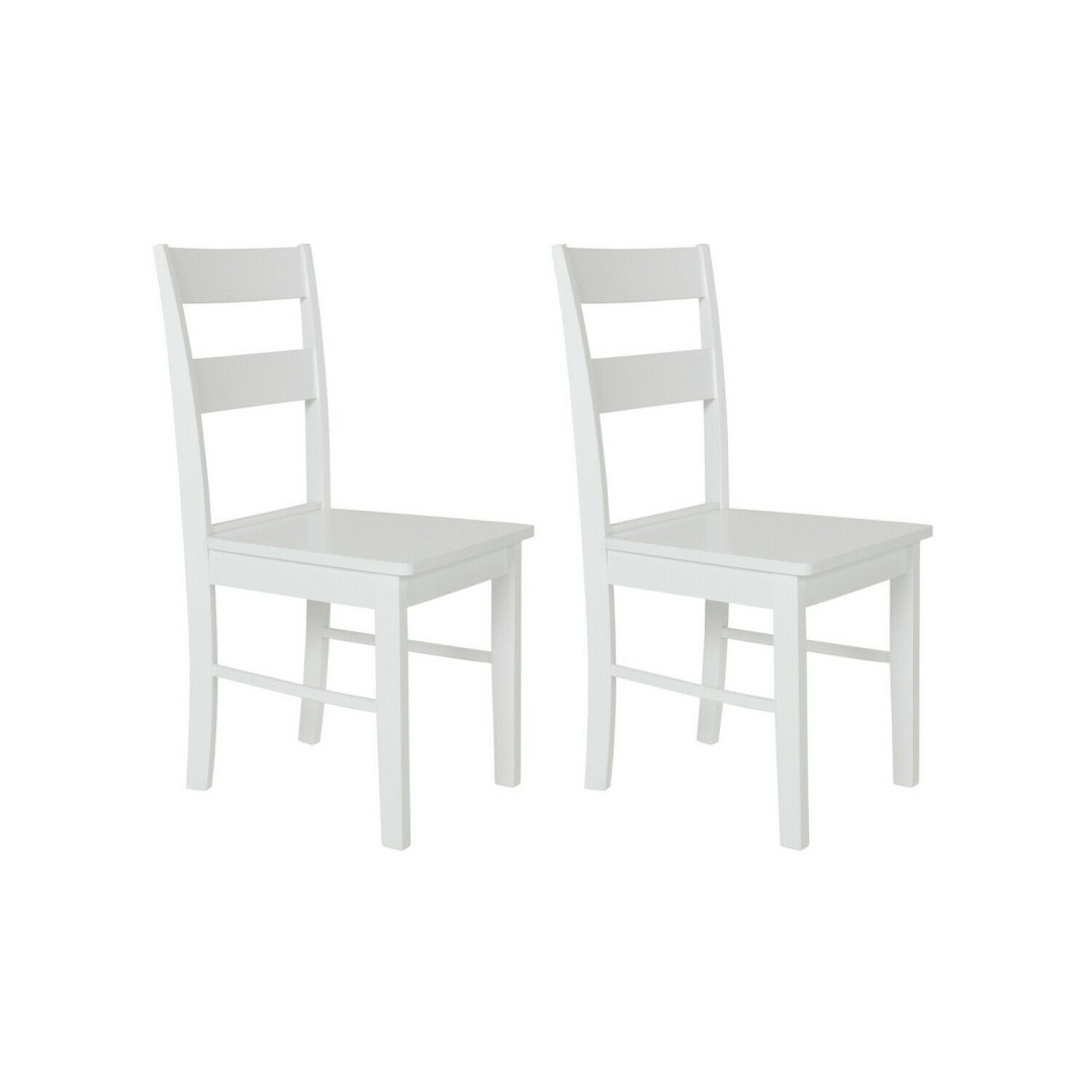 Habitat Chicago Pair of Dining Chairs - White