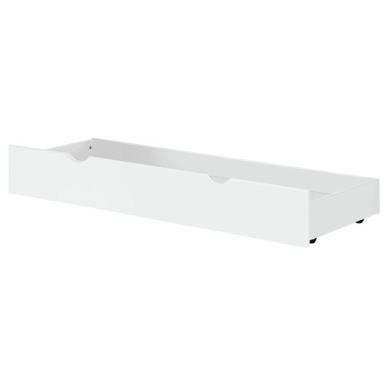Aspley Single Under Bed Wooden Drawer - White | Underbed Storage Solution